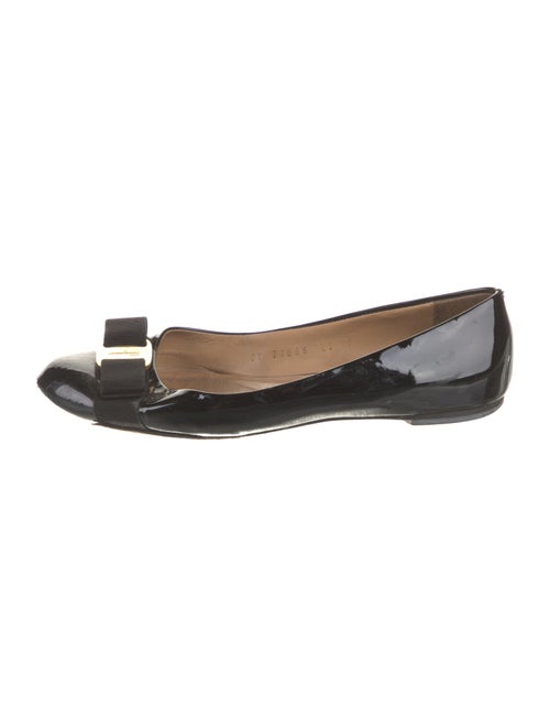 Salvatore Ferragamo Vara Bow Accent Patent Leather Flats