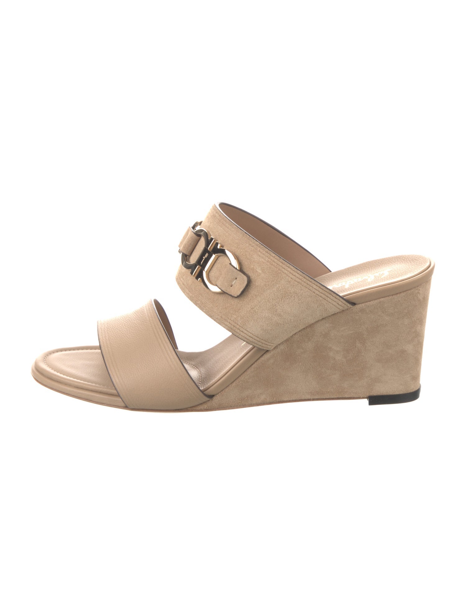 Salvatore Ferragamo Suede Slides