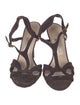 Salvatore Ferragamo Suede Animal Print T-Strap Sandals