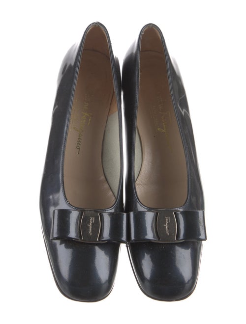 Salvatore Ferragamo Vara Bow Accent Patent Leather Flats