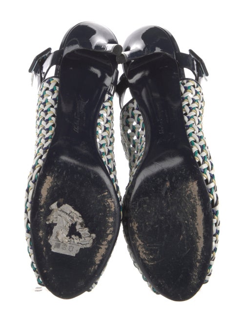 Salvatore Ferragamo Leather Patterned Slingback Sandals