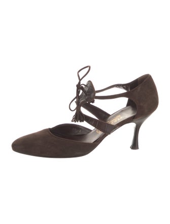 Salvatore Ferragamo Suede D'Orsay Pumps
