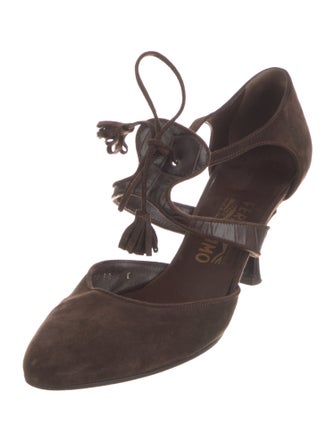 Salvatore Ferragamo Suede D'Orsay Pumps