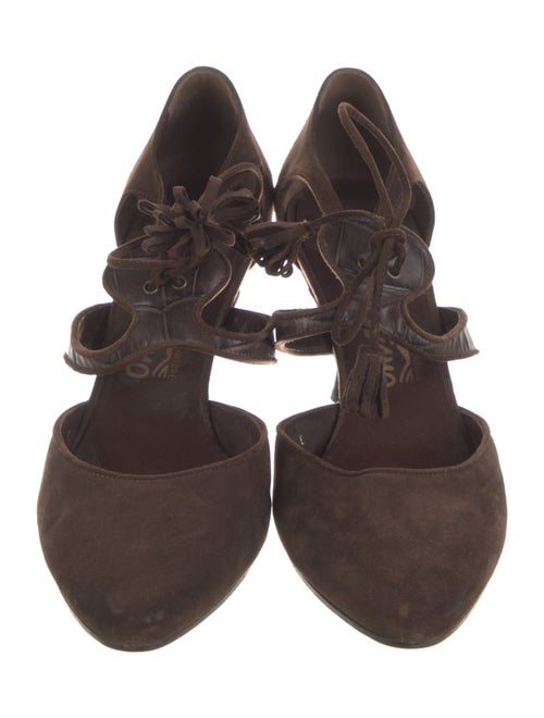 Salvatore Ferragamo Suede D'Orsay Pumps