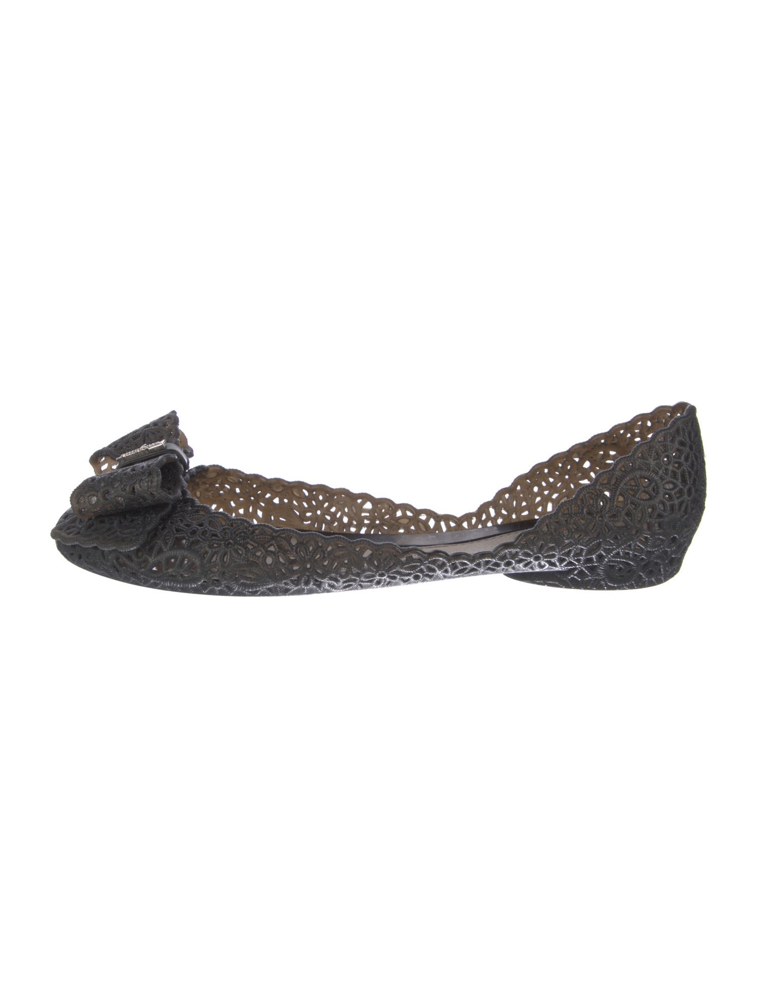 Salvatore Ferragamo Rubber Printed D'Orsay Flats