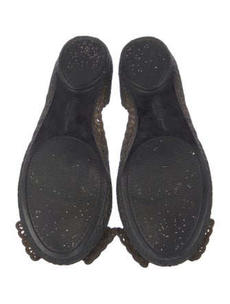 Salvatore Ferragamo Rubber Printed D'Orsay Flats