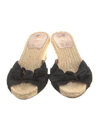 Salvatore Ferragamo Printed Bow Accents Espadrilles