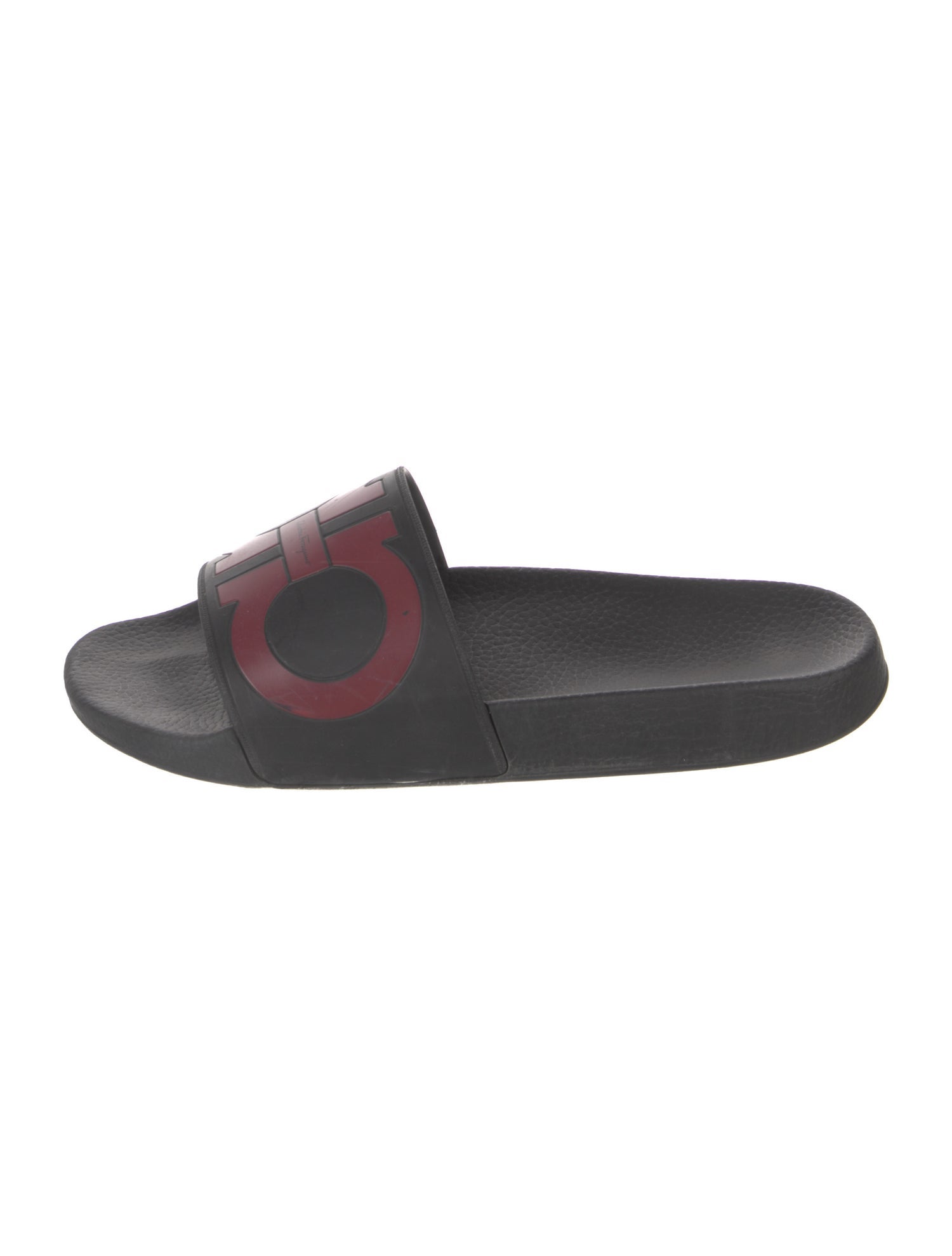 Salvatore Ferragamo Gancini Logo Rubber Slides