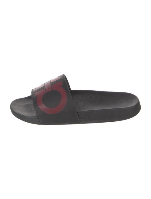Salvatore Ferragamo Gancini Logo Rubber Slides