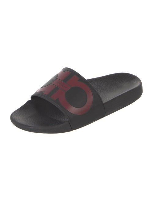 Salvatore Ferragamo Gancini Logo Rubber Slides