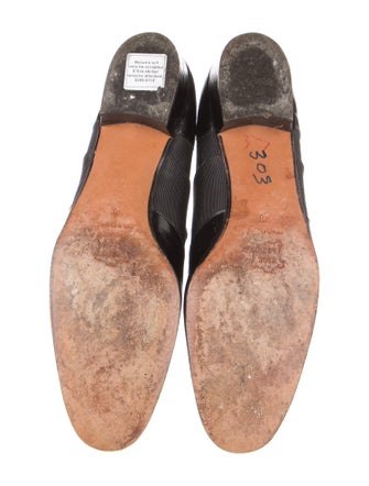 Salvatore Ferragamo Patent Leather Grosgrain Trim Oxfords