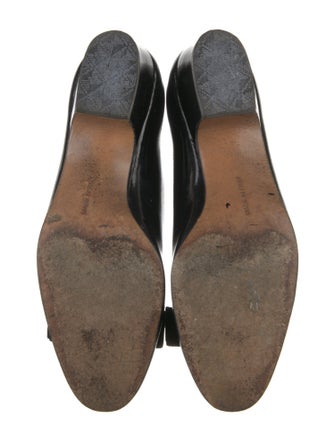 Salvatore Ferragamo Patent Leather Bow Accents Flats