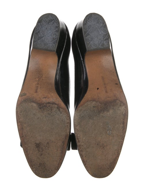 Salvatore Ferragamo Patent Leather Bow Accents Flats