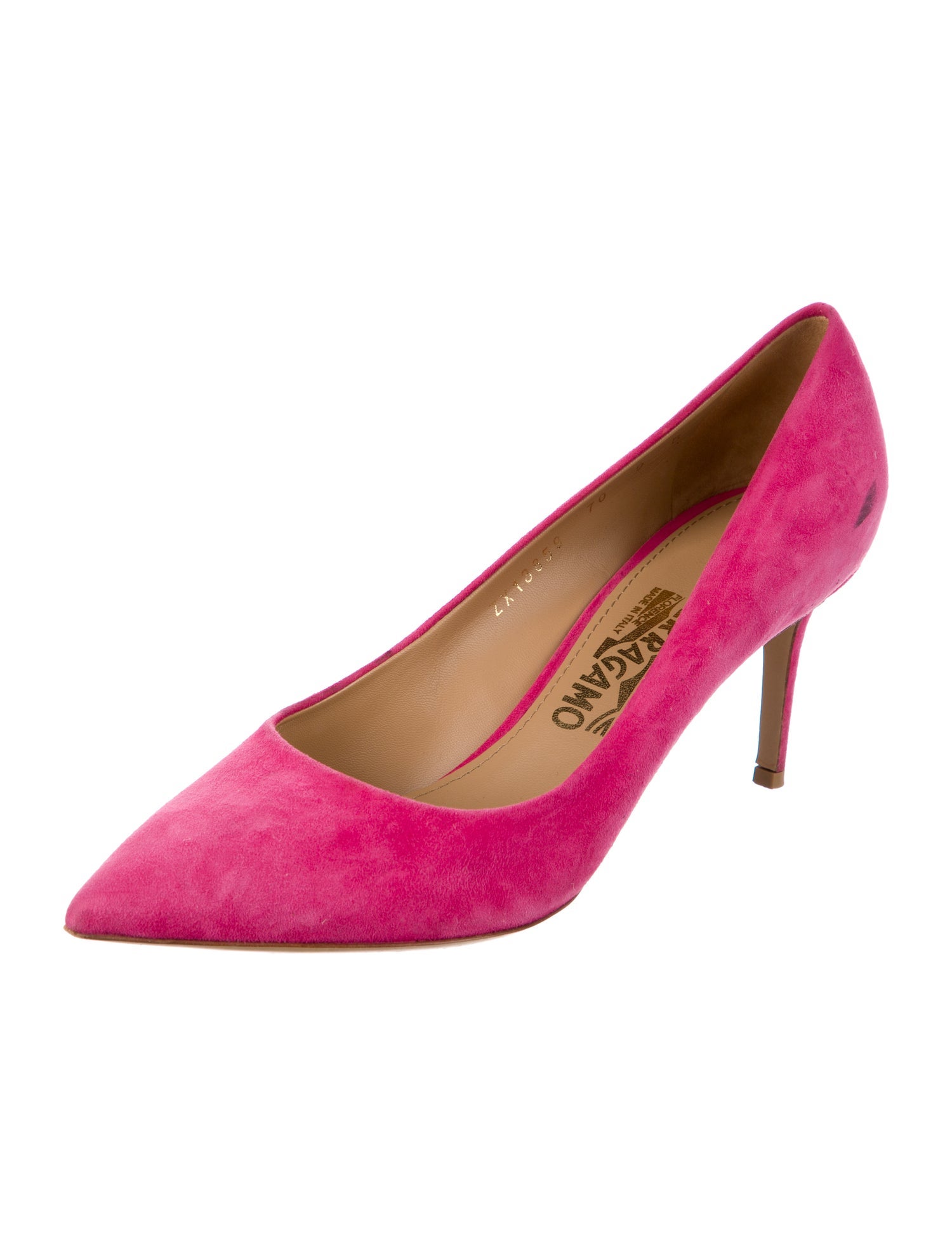 Salvatore Ferragamo Suede Bow Accents Pumps