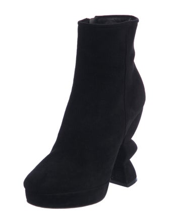 Salvatore Ferragamo Suede Sock Boots