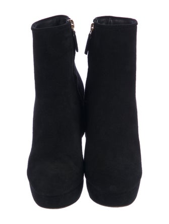 Salvatore Ferragamo Suede Sock Boots