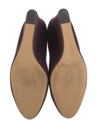 Salvatore Ferragamo Suede Chain-Link Accents Pumps