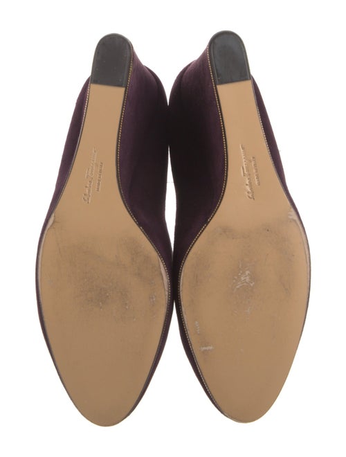 Salvatore Ferragamo Suede Chain-Link Accents Pumps