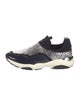 Salvatore Ferragamo Patent Leather Crystal Embellishments Sneakers