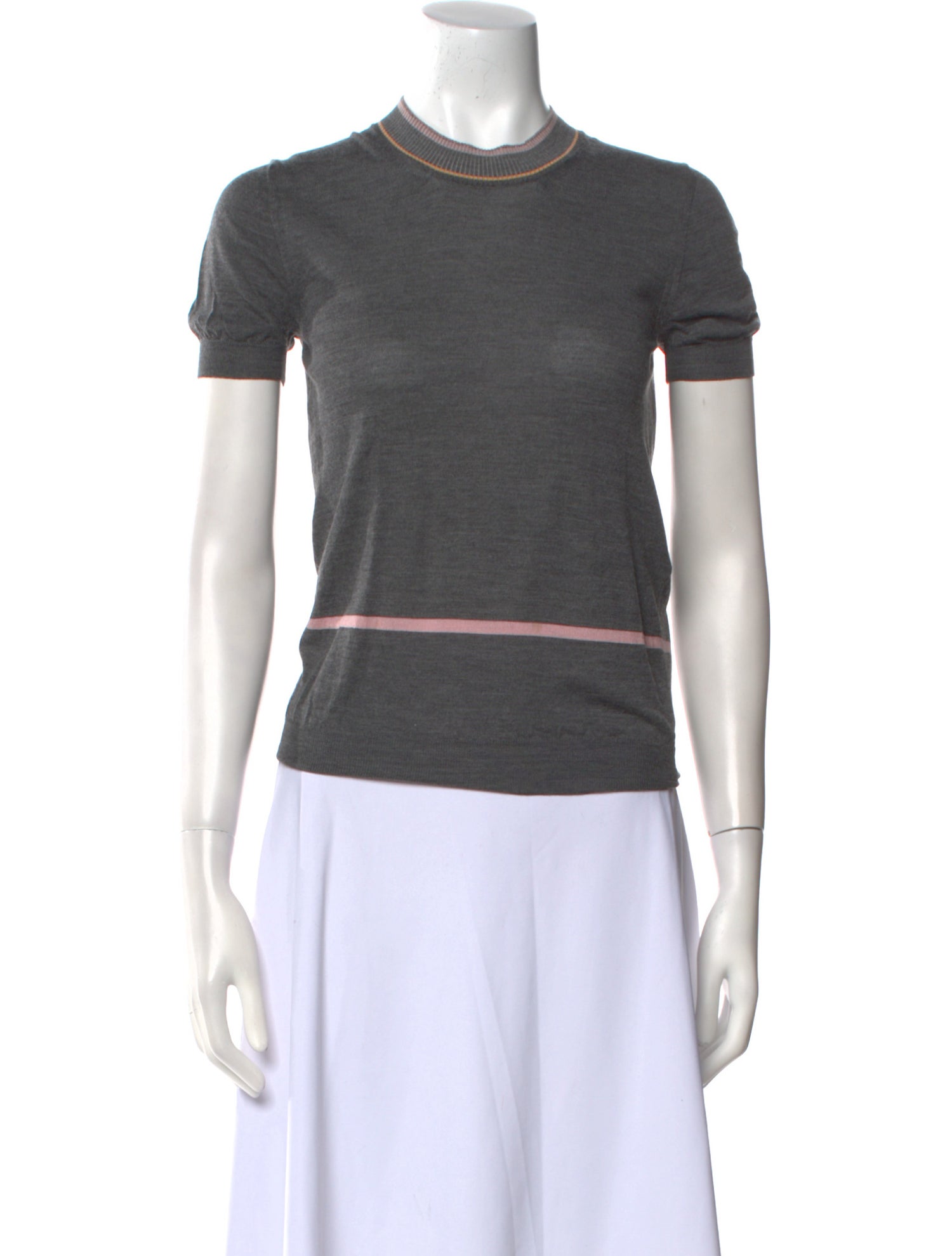 Salvatore Ferragamo Virgin Wool Crew Neck Sweater