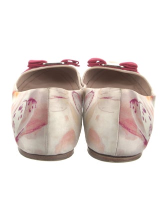 Salvatore Ferragamo Satin Printed Ballet Flats
