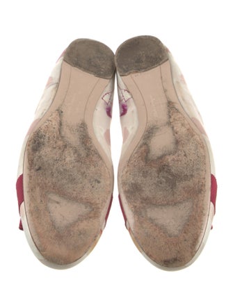 Salvatore Ferragamo Satin Printed Ballet Flats