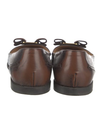 Salvatore Ferragamo Vara Bow Accent Leather Flats