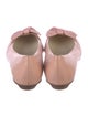Salvatore Ferragamo Leather Bow Accents Ballet Flats
