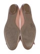 Salvatore Ferragamo Leather Bow Accents Ballet Flats