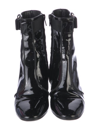 Salvatore Ferragamo Patent Leather Printed Boots