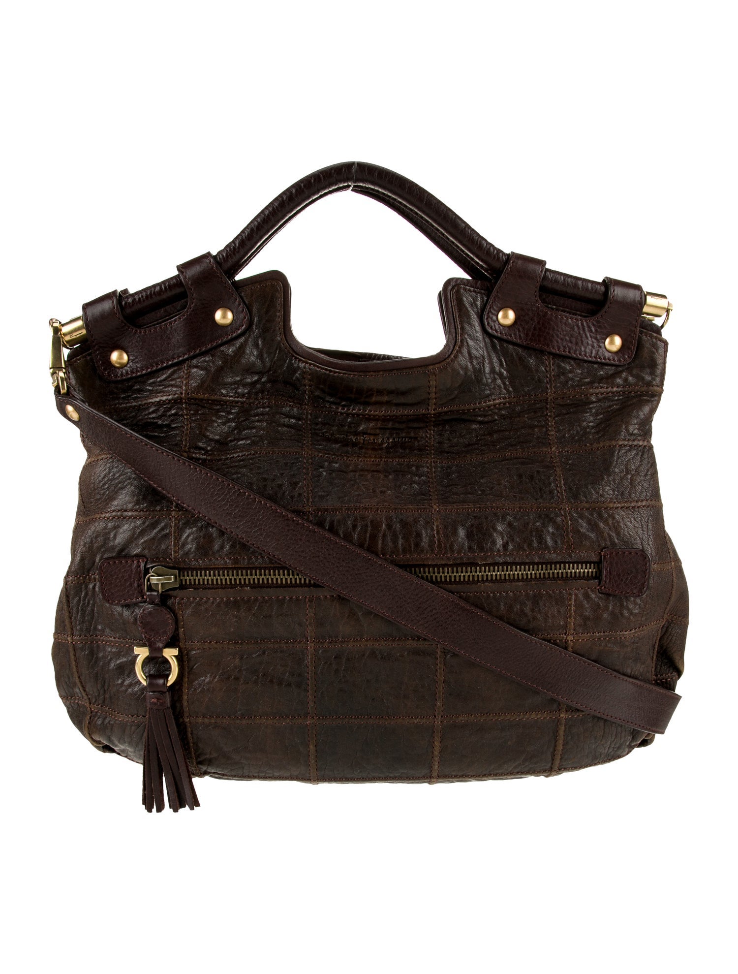 Salvatore Ferragamo Leather Top Handle Bag
