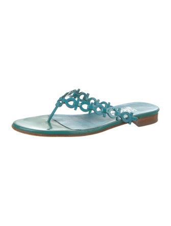 Salvatore Ferragamo Patent Leather Slides