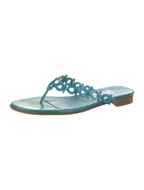 Salvatore Ferragamo Patent Leather Slides