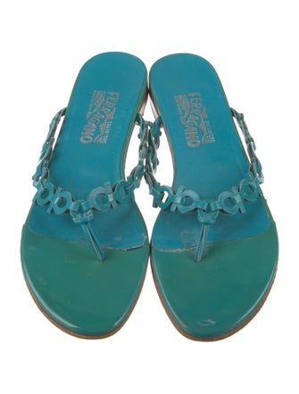 Salvatore Ferragamo Patent Leather Slides