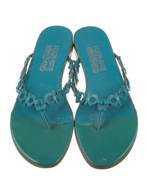 Salvatore Ferragamo Patent Leather Slides