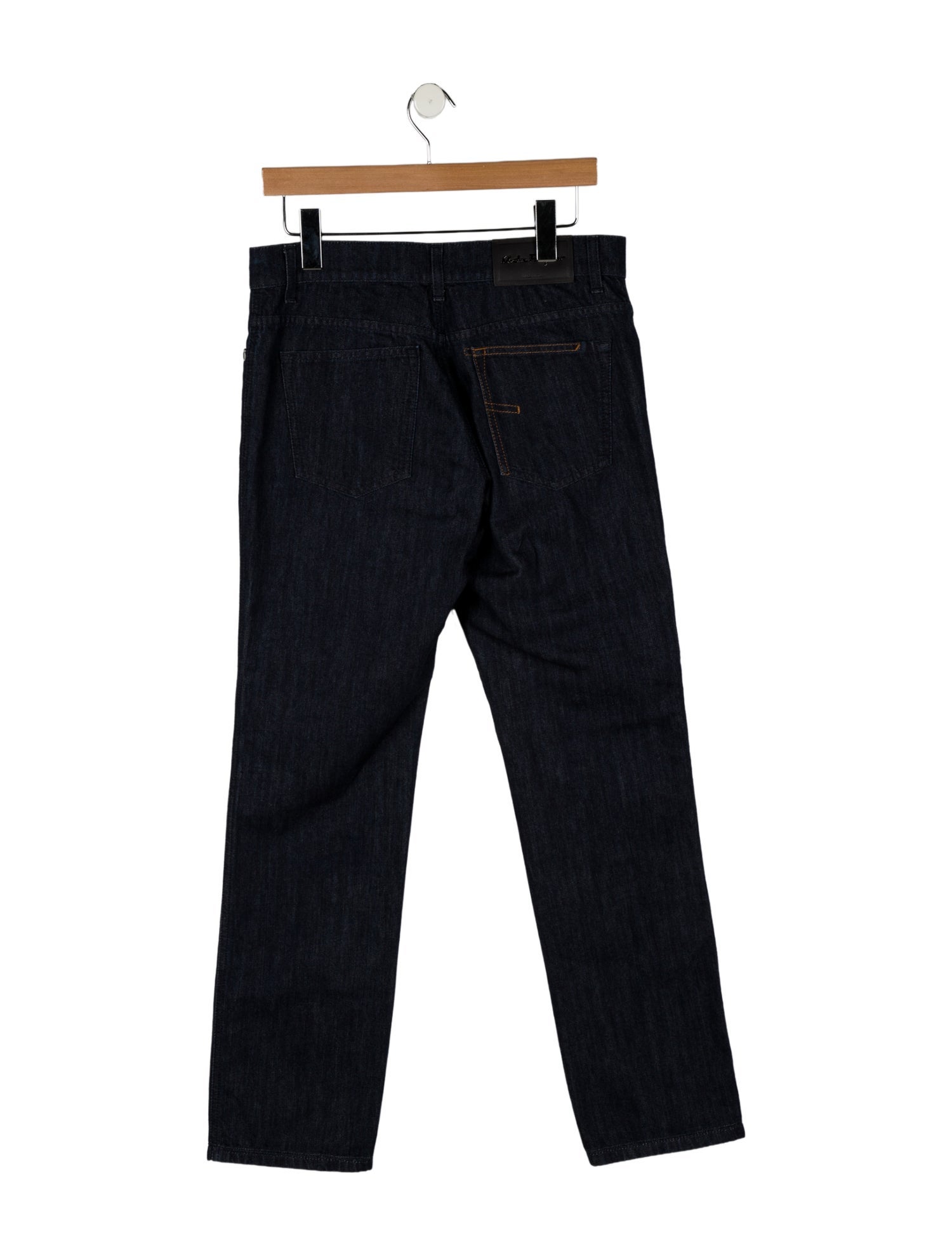 Salvatore Ferragamo Mid-Rise Straight Leg Jeans