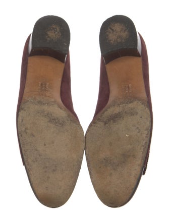 Salvatore Ferragamo Vara Bow Accent Suede Flats