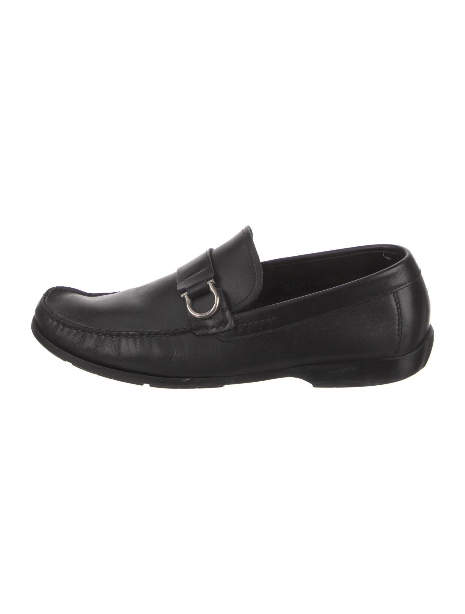 Salvatore Ferragamo Gancini Logo Leather Dress Loafers