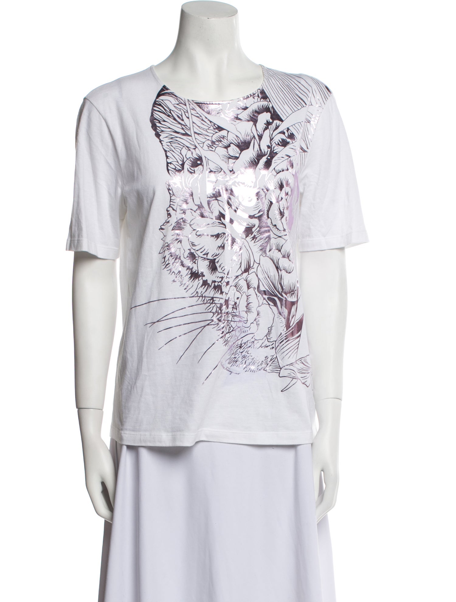 Salvatore Ferragamo Graphic Print Crew Neck T-Shirt