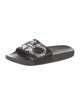 Salvatore Ferragamo Rubber Crystal Embellishments Slides