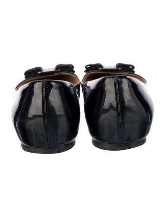 Salvatore Ferragamo Vara Bow Accent Patent Leather Ballet Flats