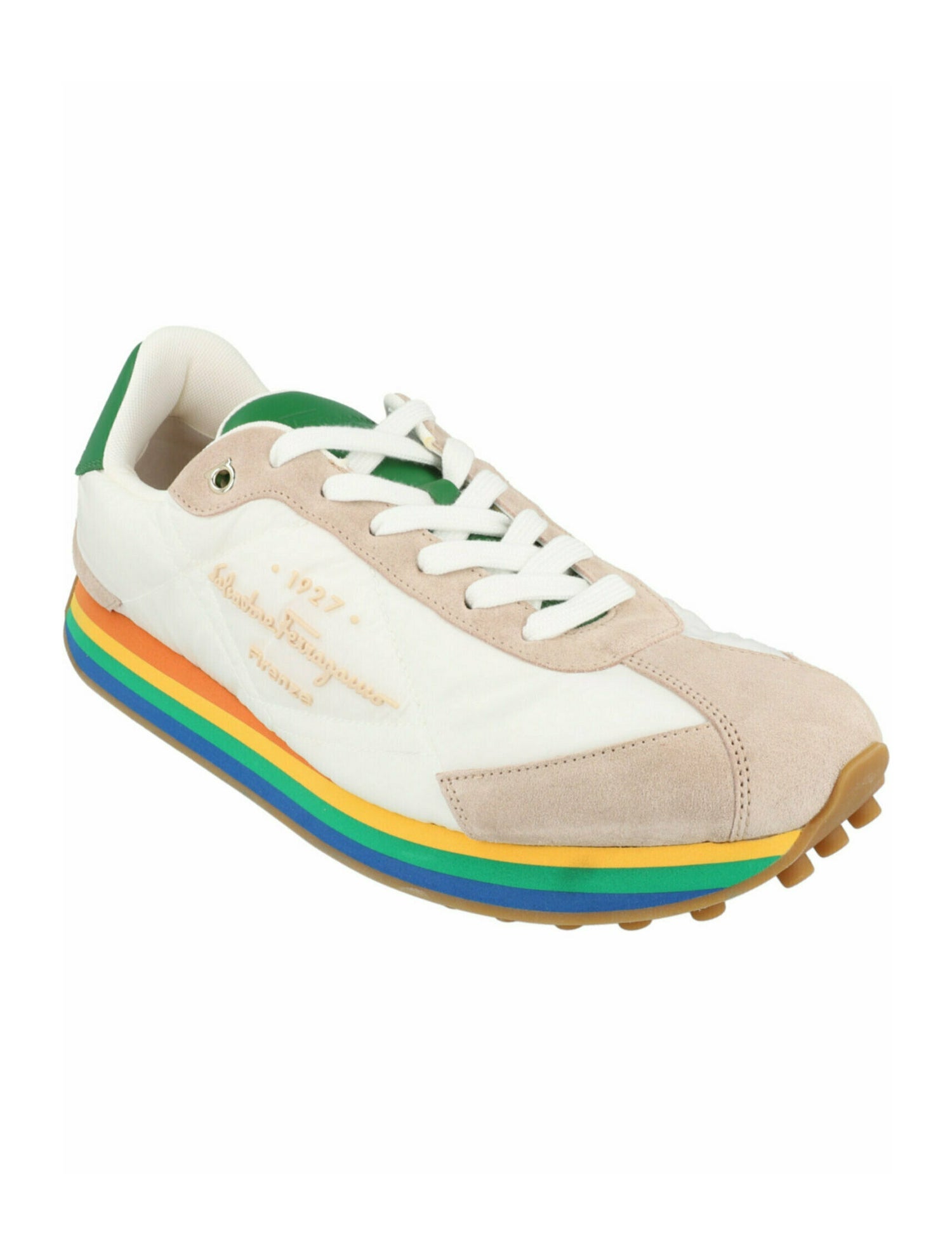 Salvatore Ferragamo Colorblock Pattern Sneakers w/ Tags