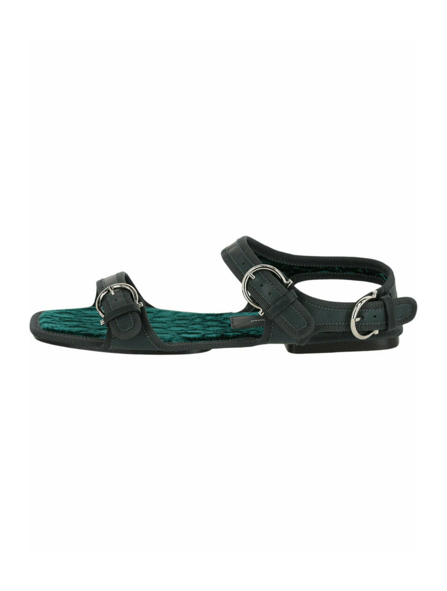 Salvatore Ferragamo Gancini Logo Calf Leather Sandals w/ Tags