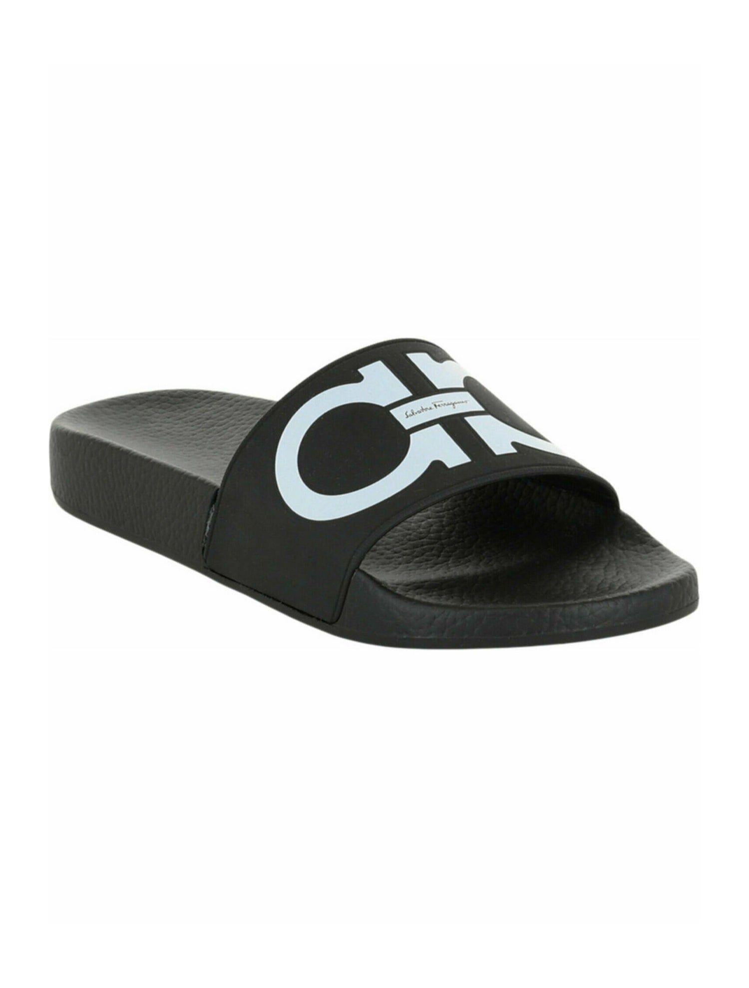 Salvatore Ferragamo Gancini Logo PVC Slides w/ Tags