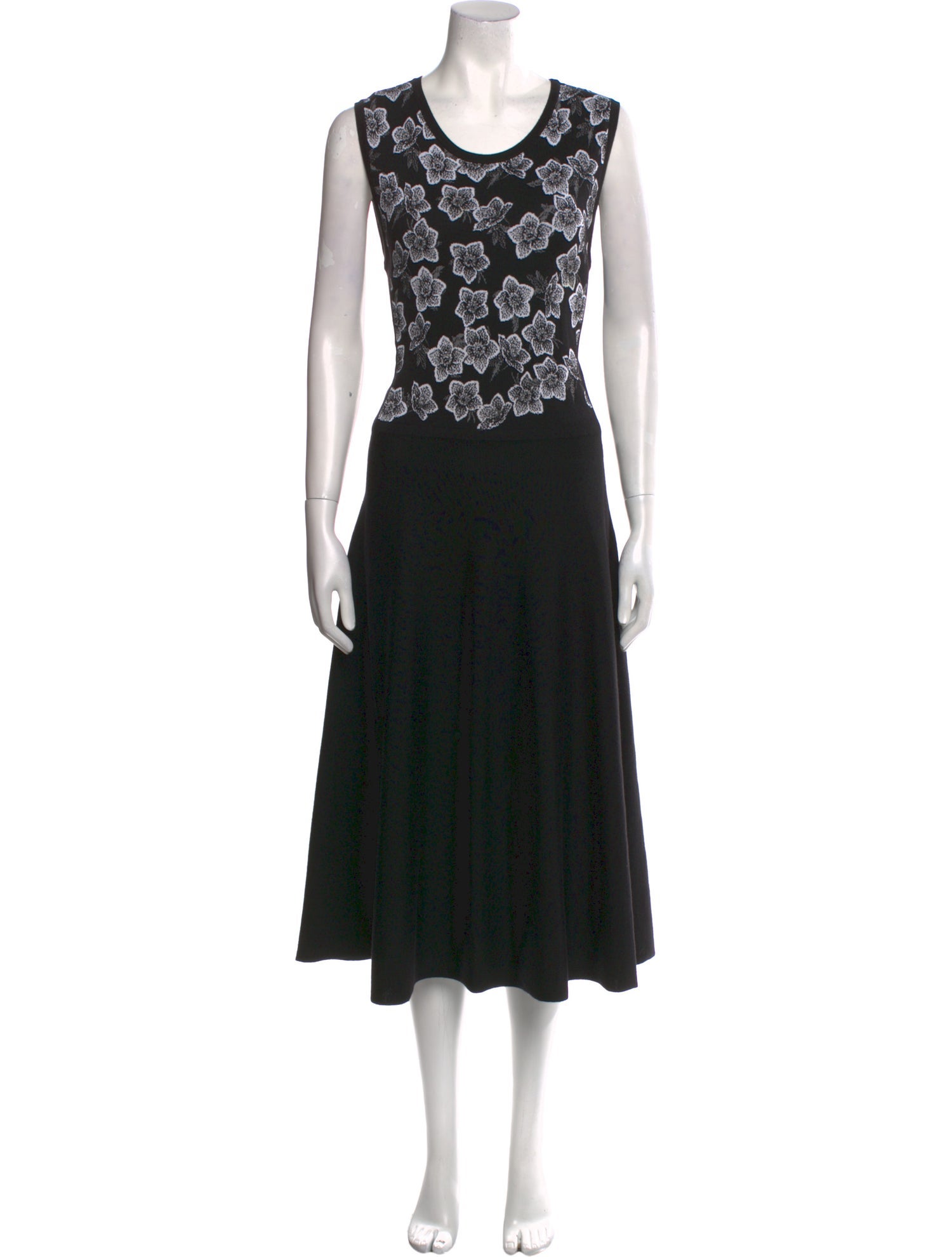 Salvatore Ferragamo Virgin Wool Midi Length Dress