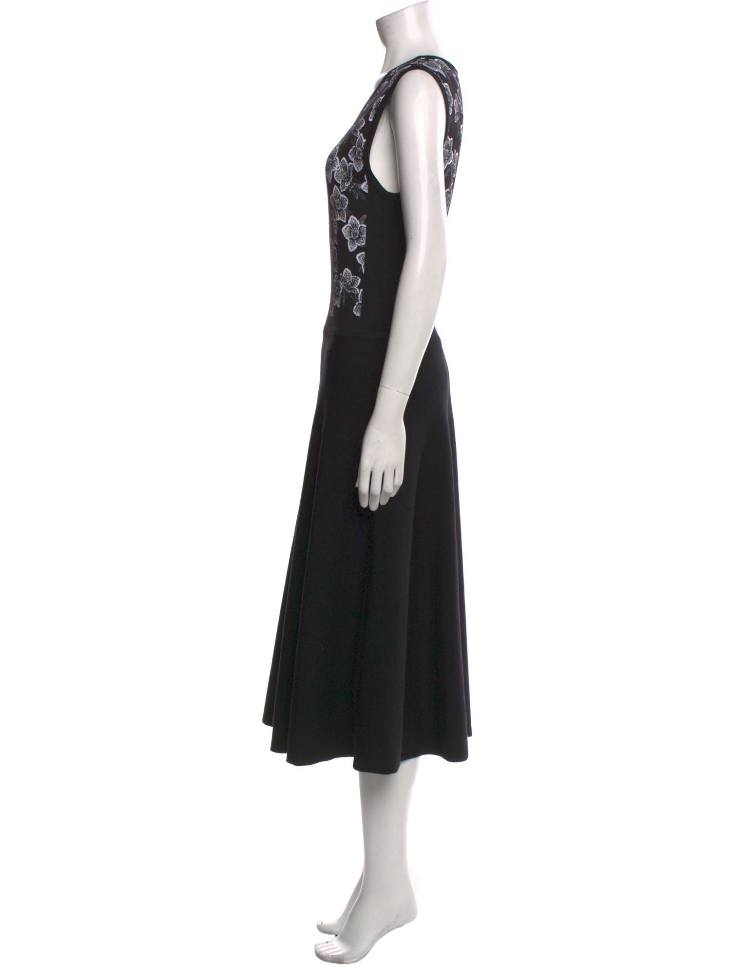 Salvatore Ferragamo Virgin Wool Midi Length Dress