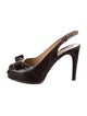 Salvatore Ferragamo Vara Bow Accent Patent Leather Slingback Pumps