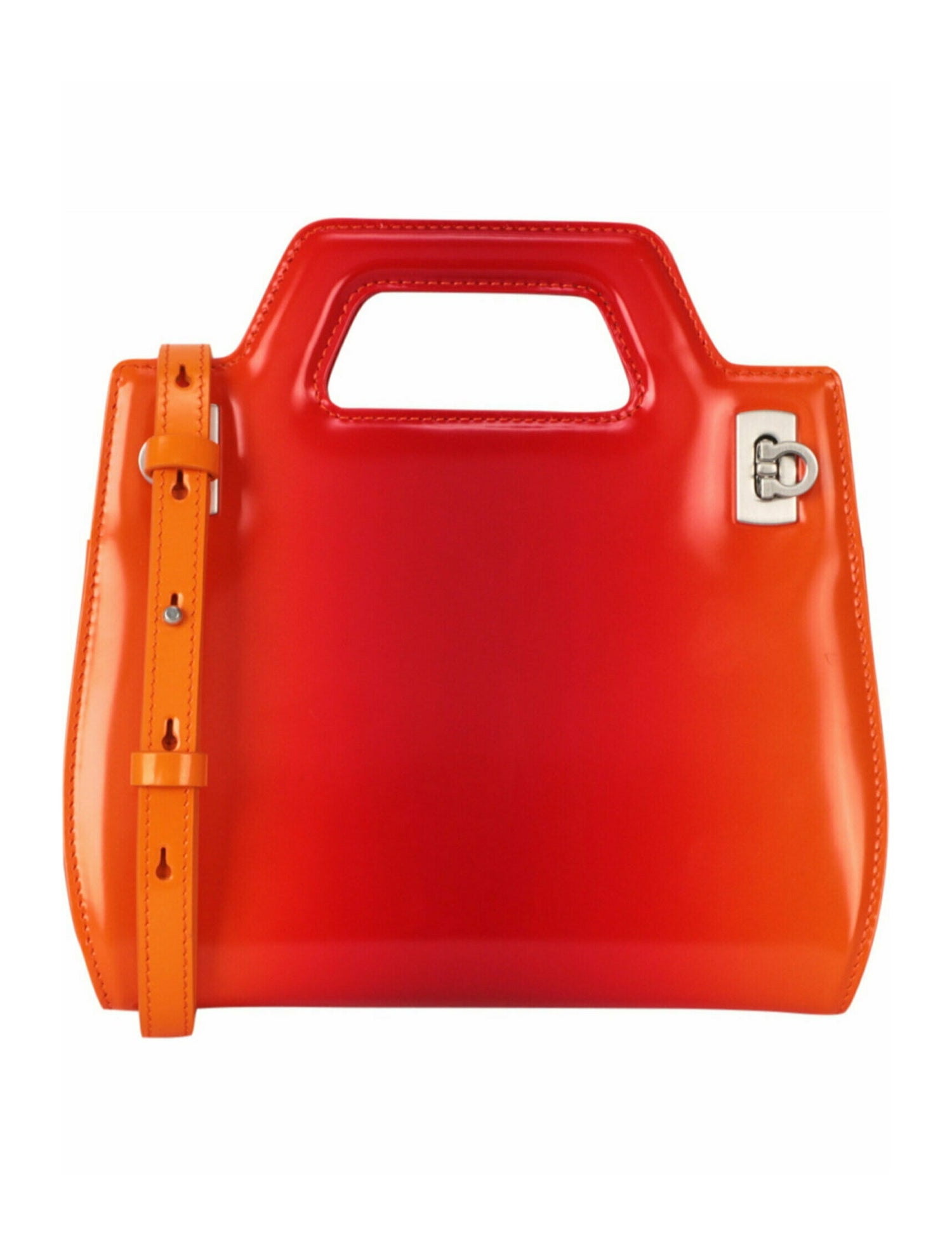 Salvatore Ferragamo Colorblock Pattern Top Handle Bag w/ Tags