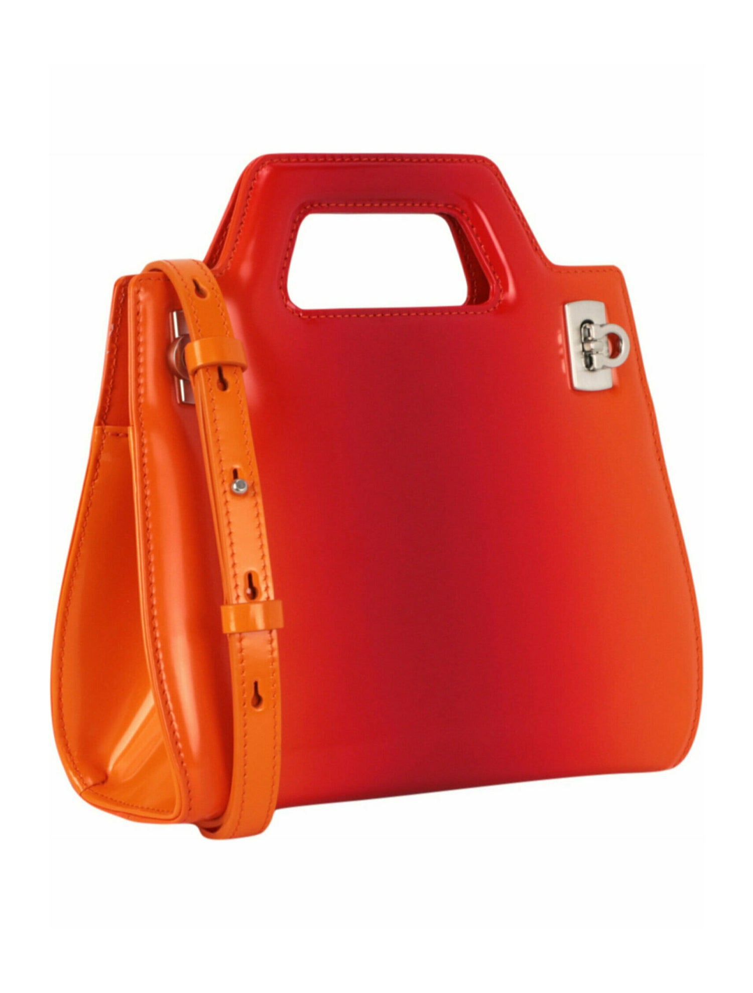 Salvatore Ferragamo Colorblock Pattern Top Handle Bag w/ Tags