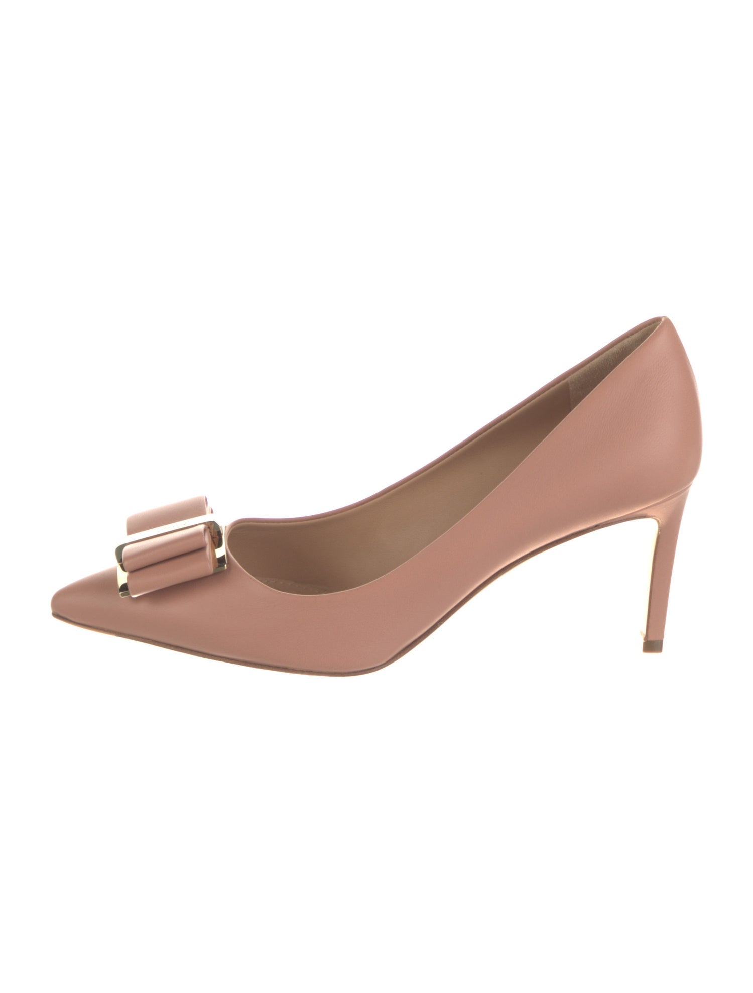 Salvatore Ferragamo Vara Bow Accent Leather Pumps